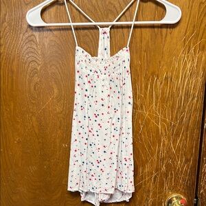 White Star Print Spaghetti Strap tank top